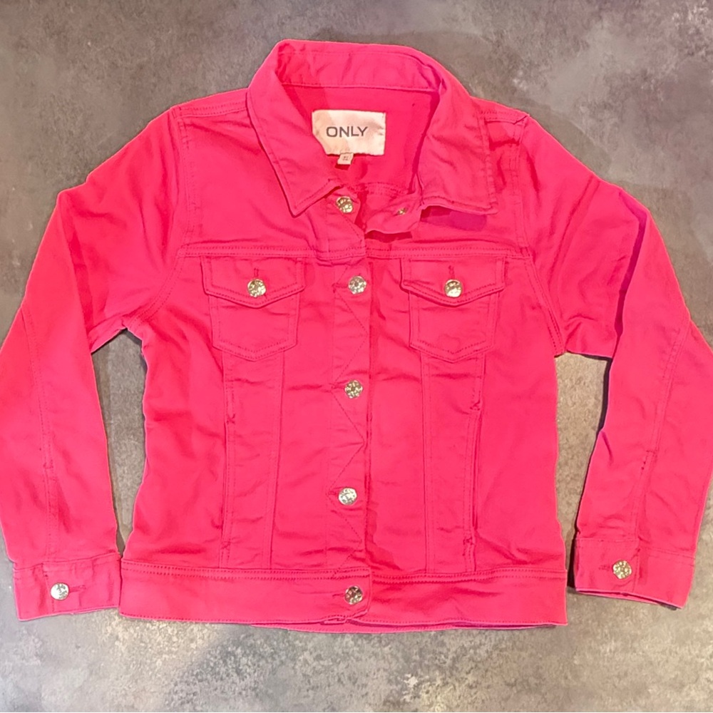 ONLY Hot Pink Stretch Jean Style Jacket Kids